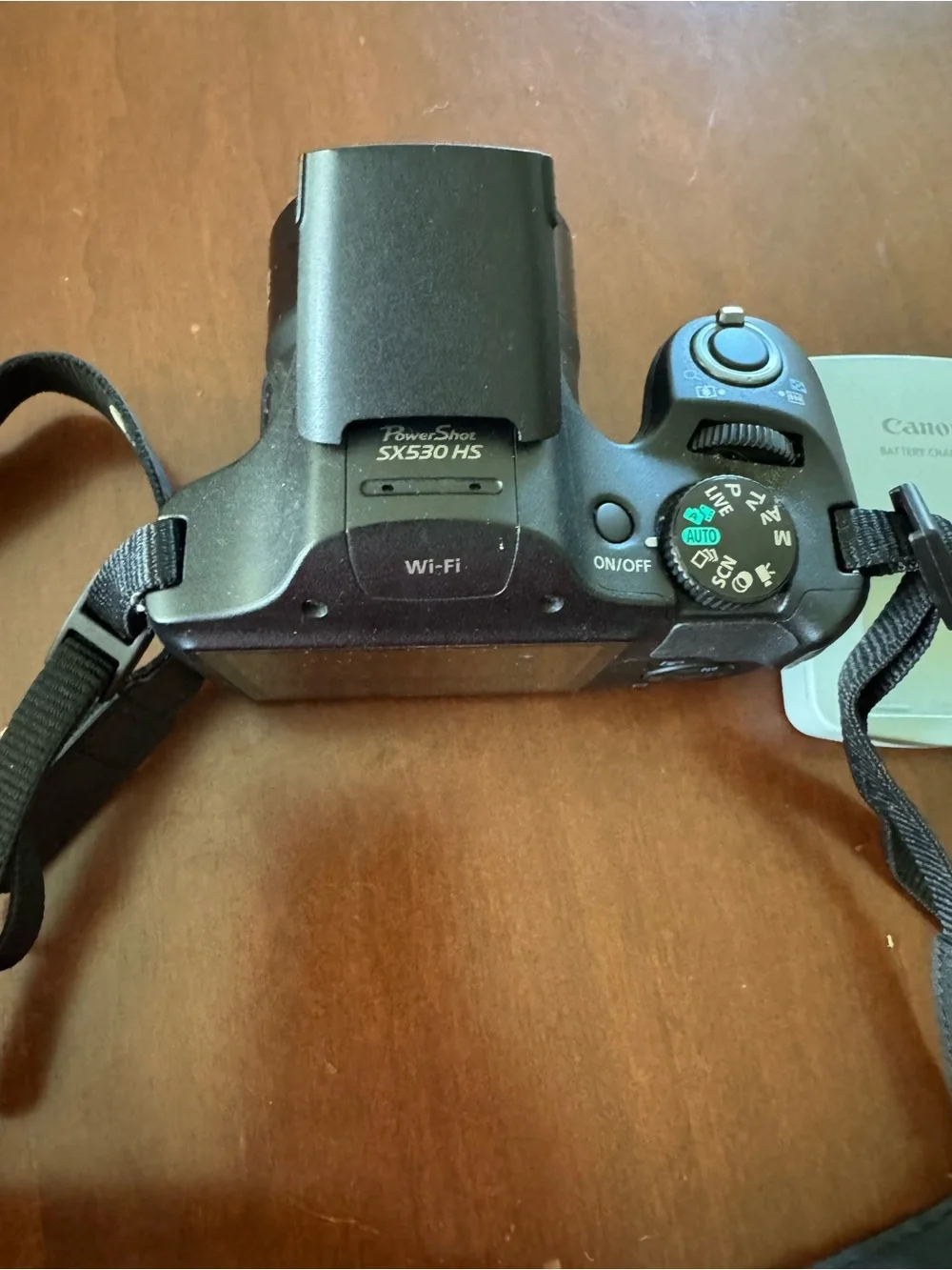 Canon Black Digital Bridge Camera with White Battery Charger